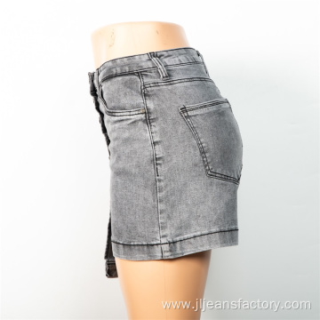 Wholesale Grey Denim Skirt